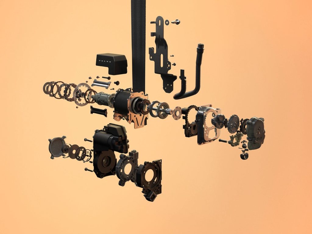 New multi-adaptive safety belt - exploded view