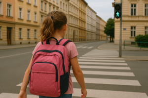 Dítě na přechodu: foto Portál nehod