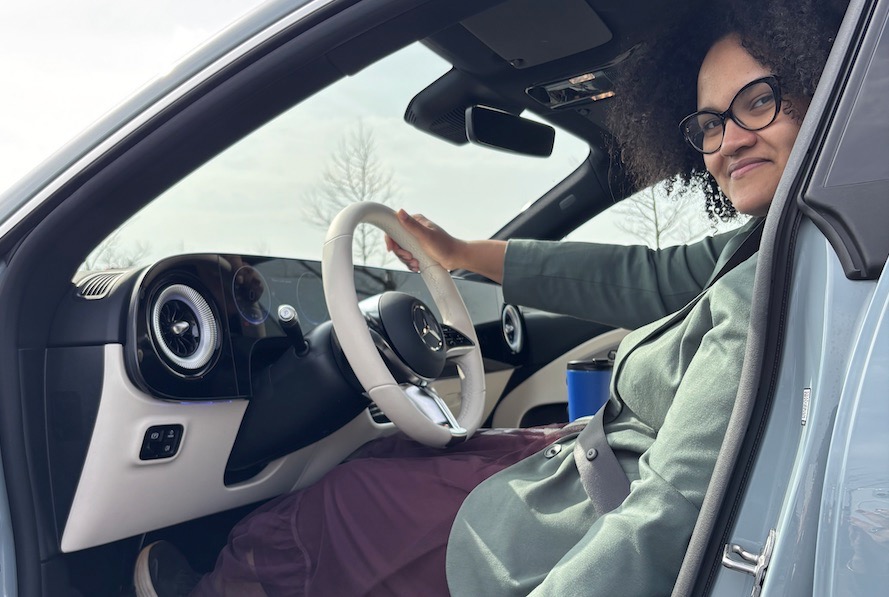 porotkyně Annamária a test CLA 250+: foto Žena v autě.cz